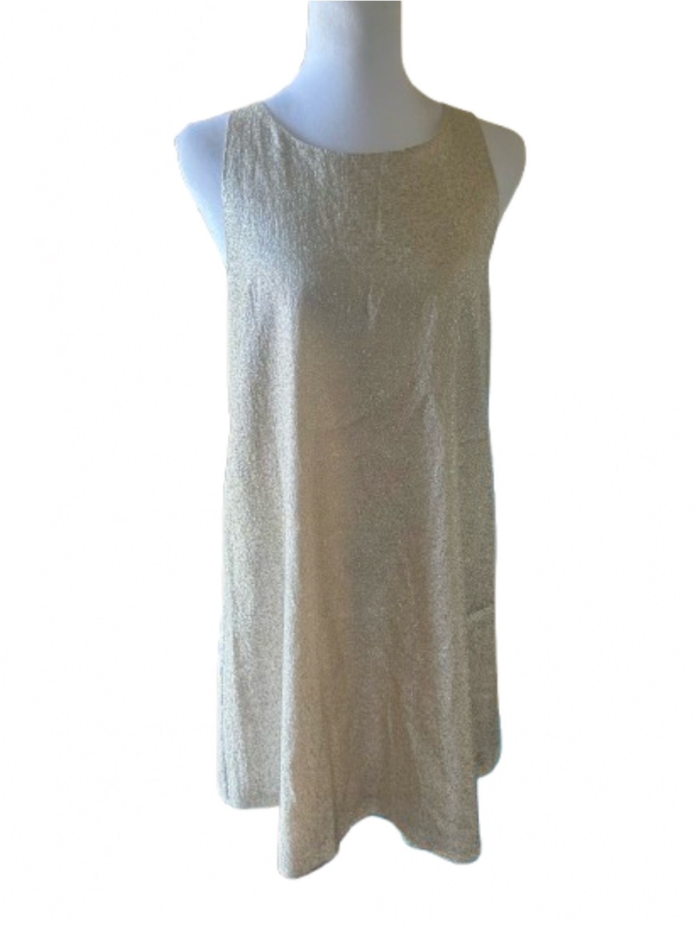 Alice + Olivia Silk Champagne Shimmer Cocktail Party Dress XS sleeveless